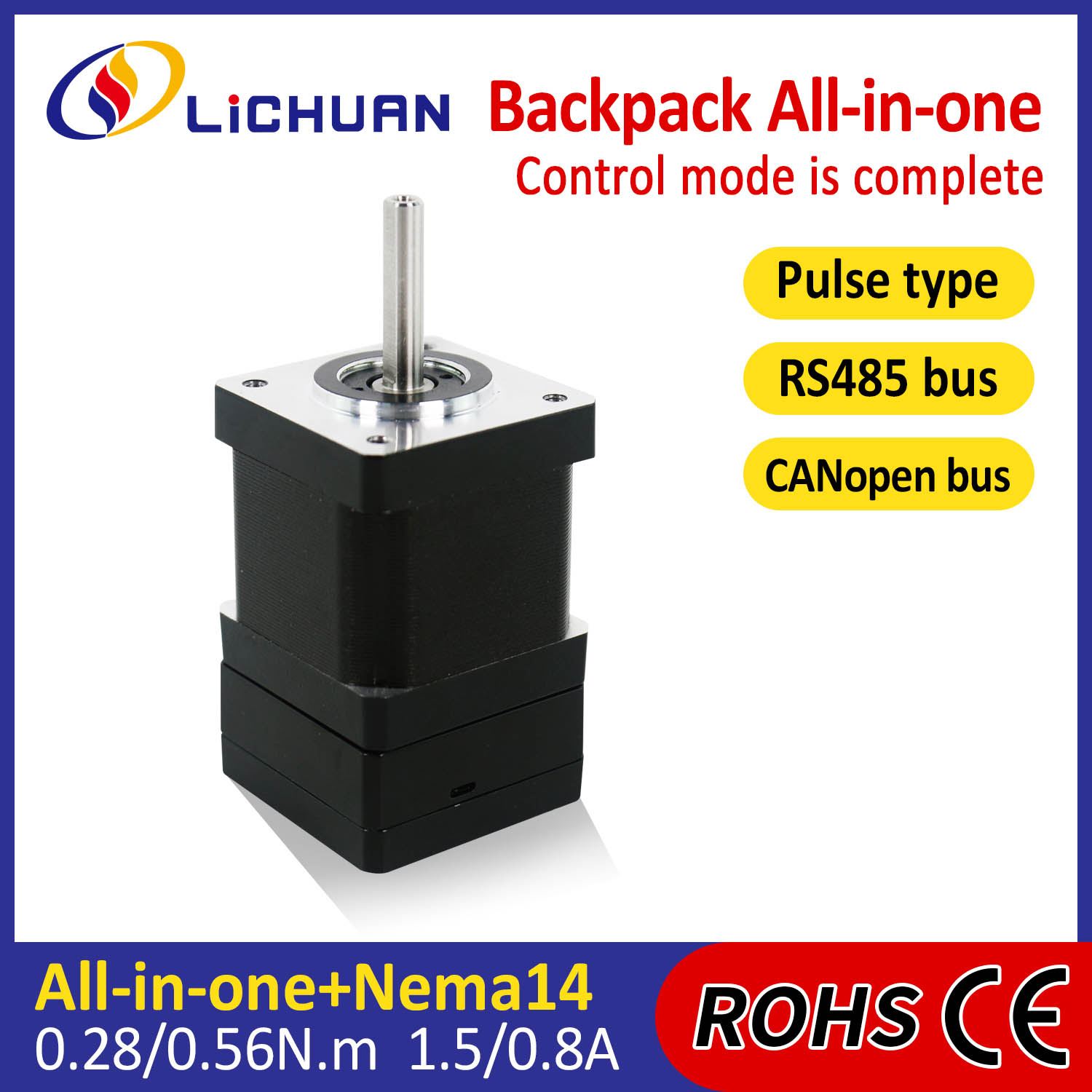 Backpack Type Nema14 Open loop-clausit loop integrated stepper motricium